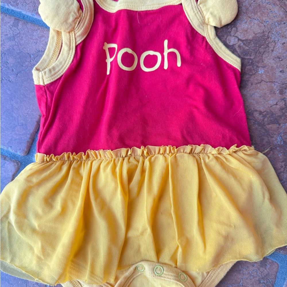 Disney Red and Yellow Pooh Bodysuit
